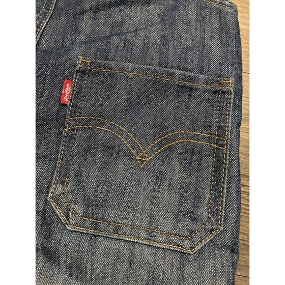 Vintage LEVI'S Blue Denim Toddler Baby Carpenter Overalls 18 Months Dark Wash - Picture 5 of 6